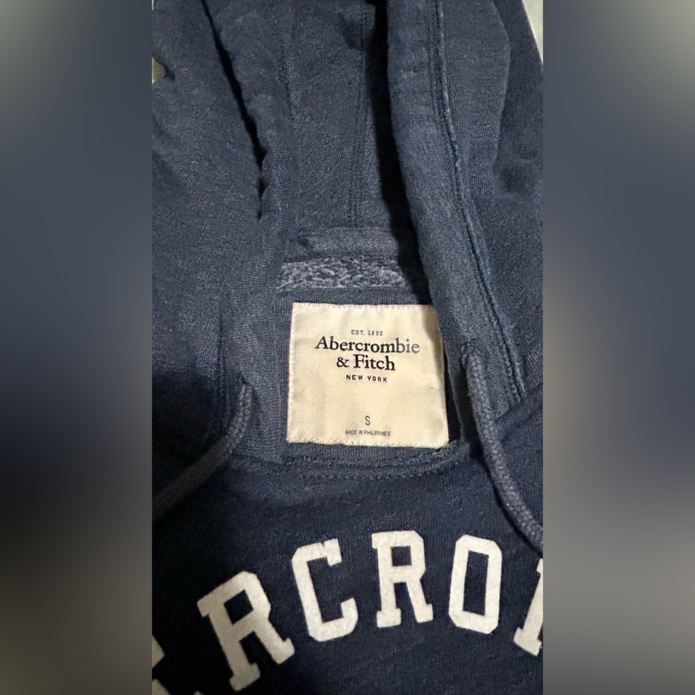 Abercrombie & Fitch Dark Blue/Grey Hoodie - Picture 5 of 6
